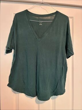 a new day Short Sleeve V-Neck Top in Teal